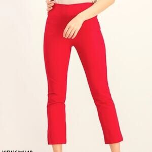 Gap Red Side-Zip Crop Flat Flat Front Dress Pants Women's Size 10